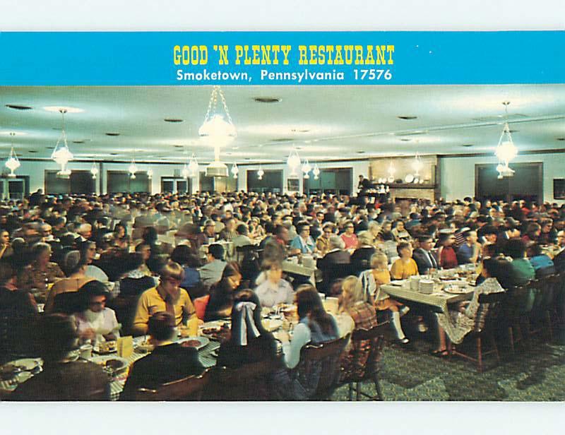 Unused Pre-1980 GOOD 'N PLENTY RESTAURANT Smoketown Pennsylvania PA v8405