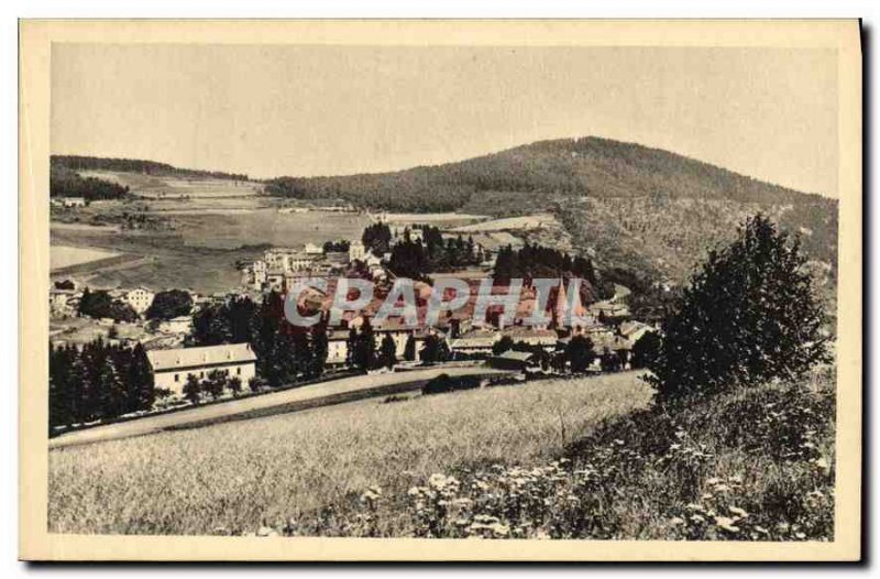 Old Postcard Louvesc Ardeche General view of Mount Calvary and Flesh