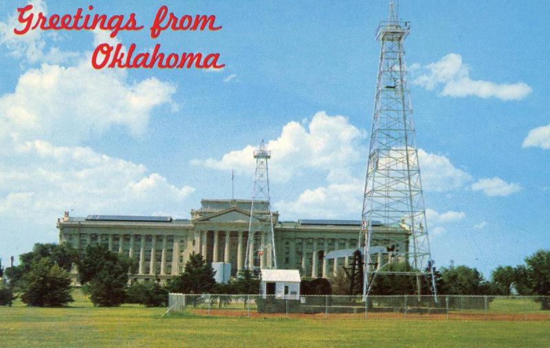 OK - Oklahoma City. Capitol, Oil Wells