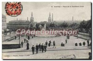 Postcard Old Nantes Place de la Duchesse Anne