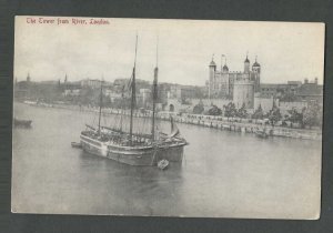 Ca 1902 Post Card Great Britain The Tower Of London From River