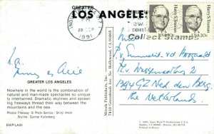 USA California Greater Los Angeles Vintage Postcard 07.60 