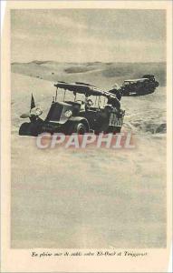 Old Postcard The Perfect Sand Sea between El Oued and Touggourt Automotive