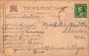 1907 E. Curtis Artwork Postcard Child with Fruit Vegetable Food Head