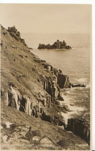 Cornwall Postcard - The Armed Knight - Lands End - Real Photograph  - Ref 14049A