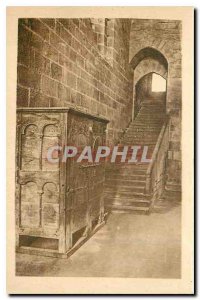 Old Postcard Obazine Correze Cistercian Abbey Wardrobe Stairs relant the church