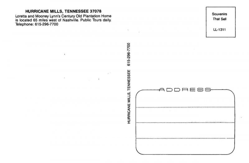 2~4X6 Postcards  TN Tennessee  HOMES Of LORETTA LYNN & ELVIS PRESLEY~Graceland