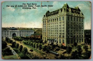 Postcard Winnipeg MB c1915 Fort Garry GTP Hotel Split Ring Hamilton Kenville