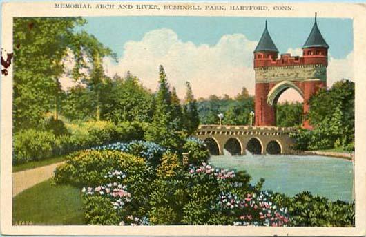 CT - Hartford. Memorial Arch in Bushnell Park