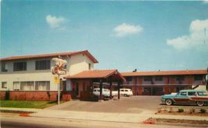 Autos 1950s Postcard Sleepy Hollow Motel roadside Oakland California Color 1321