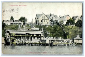 1909 Bechstein's Wisconsin Swimming School Milwaukee Wisconsin WI Postcard
