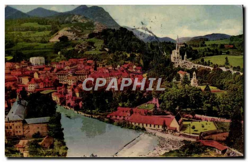 Old Postcard Lourdes Vue Generale