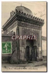 Algeria Orand Old Postcard Scenes and Types Mosque of Pasha door & # 39entree