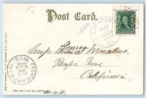 c1908 Joliet Illinois IL Vintage Postcard State Penitentiary View Building Trees