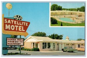 c1960's Satellite Motel Glenstone Highway Springfield MO Multiview Postcard