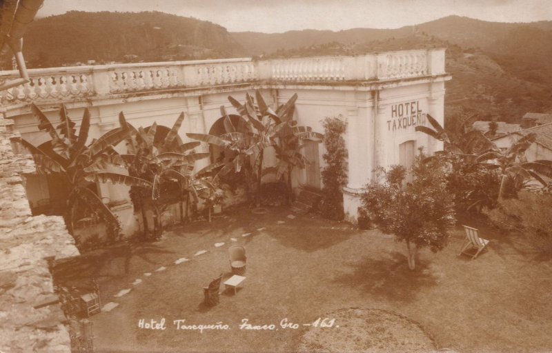 Hotel Taxqueno Mexico Real Photo Old Postcard