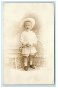 1906 Dittrich Studios Steeplechase Pier Atlantic City Child RPPC Photo Postcard