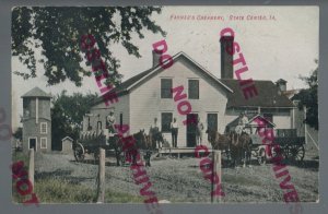 State Center IOWA c1910 FARMER'S CREAMERY DAIRY nr Marshalltown Colo Nevada IA