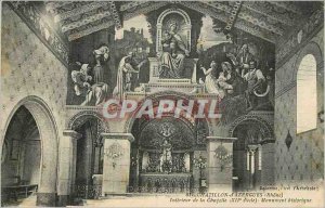 Old Postcard Chatillon d'Azergues (Rhone) Interior Chapel (XIIth Century)