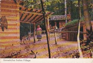 North Carolina Cherokee Scene In Oconaluftee Indian Village