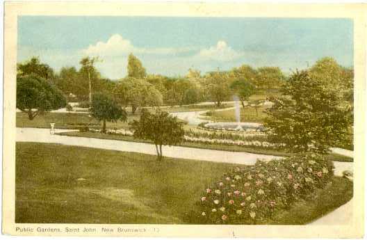 Public Gardens, Saint John, New Brunswick, Canada, 1949? White border