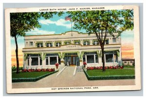Vintage 1931 Postcard Lamar Bath House Hot Springs National Park Arkansas