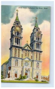 Notre Dame Cathedral Fall River Massachusetts Postcard