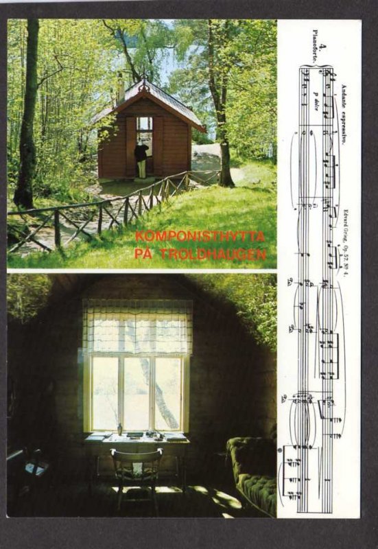 Norway Music Composer Edward Edvard Grieg Troldhaugen Bergen Postcard NORGE