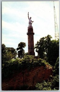 Vtg Birmingham Alabama AL Greetings from Vulcan Park Statue View Postcard