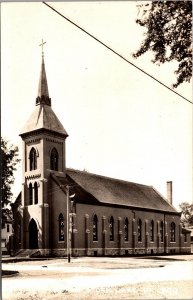 Real Photo Postcard St. Mary Church in Storm Lake, Iowa~138638