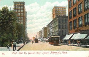 Tennessee Memphis North Main Street Trolleys Wheelock Postcard 22-10017