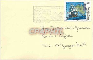 Letter Stamp Australia France Boat Sennecey le Grand