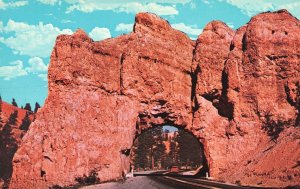 Vintage Postcard Red Canyon Tunnel Highway To Bryce Canyon National Park Utah UT