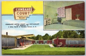 Vtg Gardens Corner South Carolina SC Combahee Motor Court & Restaurant Postcard