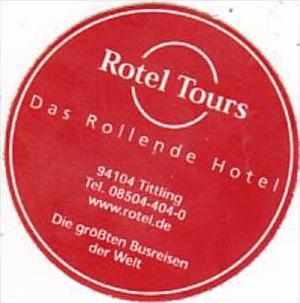 GERMANY TITTLING ROTEL TOURS HOTEL VINTAGE LUGGAGE LABEL