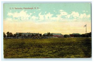 Us Barracks Plattsburgh NY New York Postcard (F29)