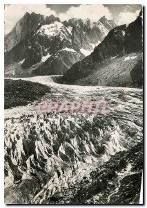 Modern Postcard Chamonix La Mer de Glace and the Grandes Jorasses