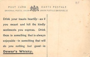 Violin Recital, Dewar's Whisky Advertising on back Postcard