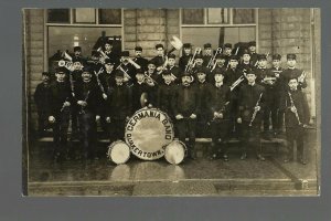 Quakertown PENNSYLVANIA RPPC 1908 GERMANIA BAND Men Posing nr Allentown