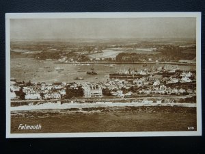 Cornwall FALMOUTH showing PORT & HARBOUR - Old Postcard