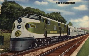 Southern Railway System Southerner Streamliner Southerner Train Linen Postcard