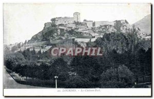 Old Postcard Lourdes Le Chateau Fort