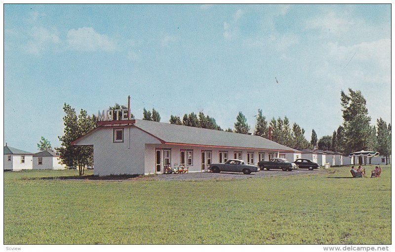 R. Bonin Cabins & Motel on the beach, St. Sulpice, Province of Quebec, Canada...