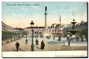Old Postcard From Praca D Pedro Lisboa