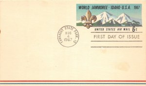 F79/ Farragut State Park Idaho Postcard 1967 Boy Scouts Jamboree First Issue