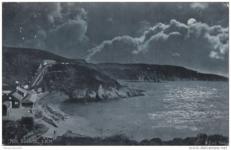 PORT SODERICK at night , I.O.M. , PU-1904