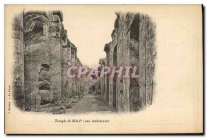 Postcard Ancient Egypt Egypt Temple Sti I (inside view)