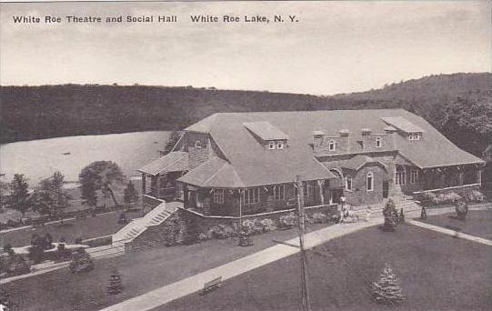 New York White Roe Lake White Roe Theatre &  Social Hall Albertype