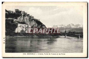 Old Postcard Grenoble Isere Porte de France and Forts