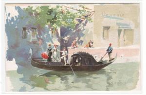 Gondola art artist Venezia Venice Italy 1905c postcard